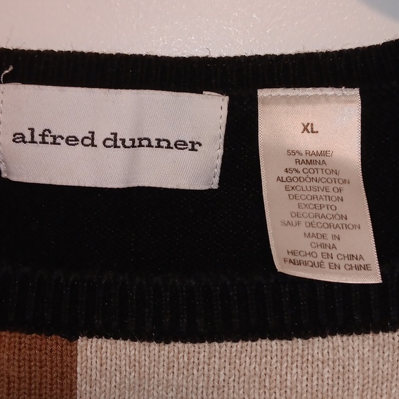 Alfred Dunner Patchwork Color Block Knit Top XL - Picture 4 of 6